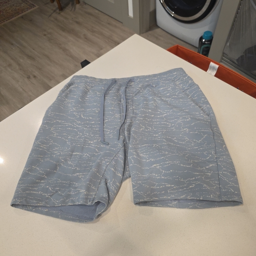 lululemon athletica Sky Blue Patterned Shorts